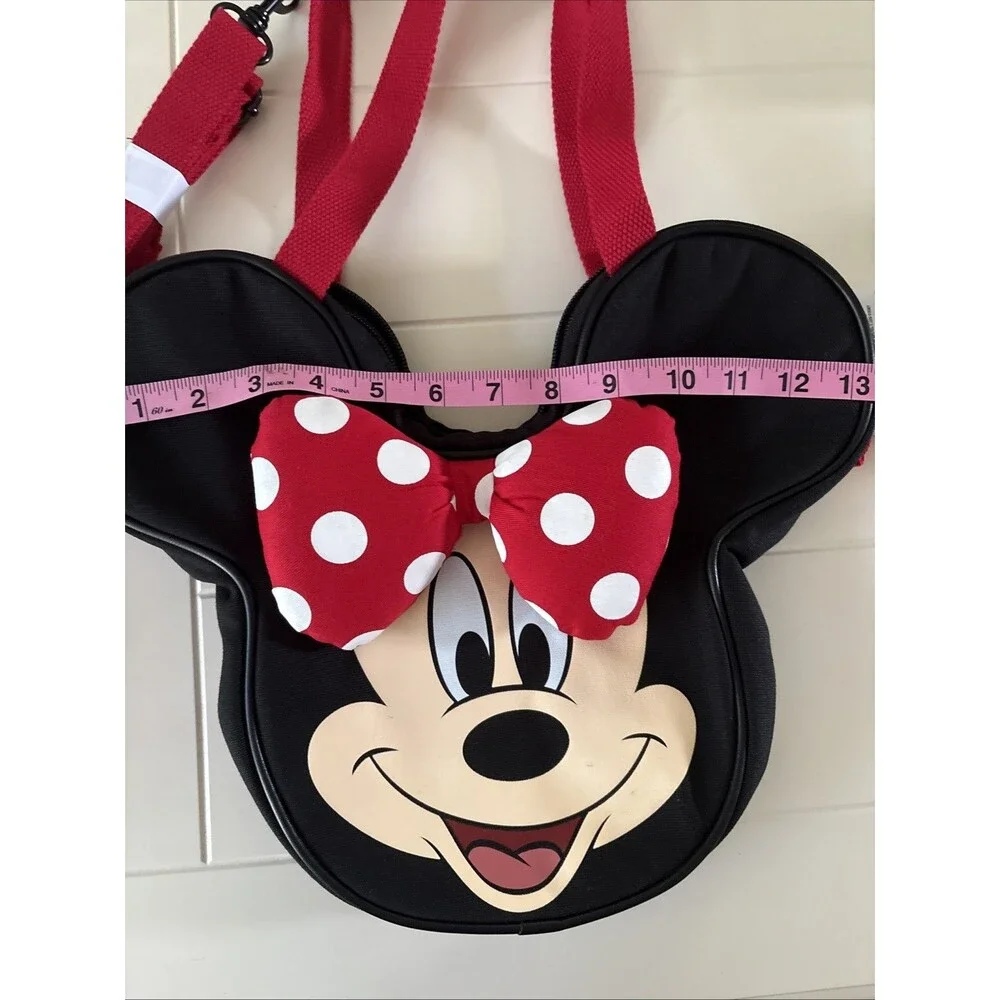 New 2026 Disneyland Resort Minnie Mouse Mini Face Tote Bag w/Removable Straps
